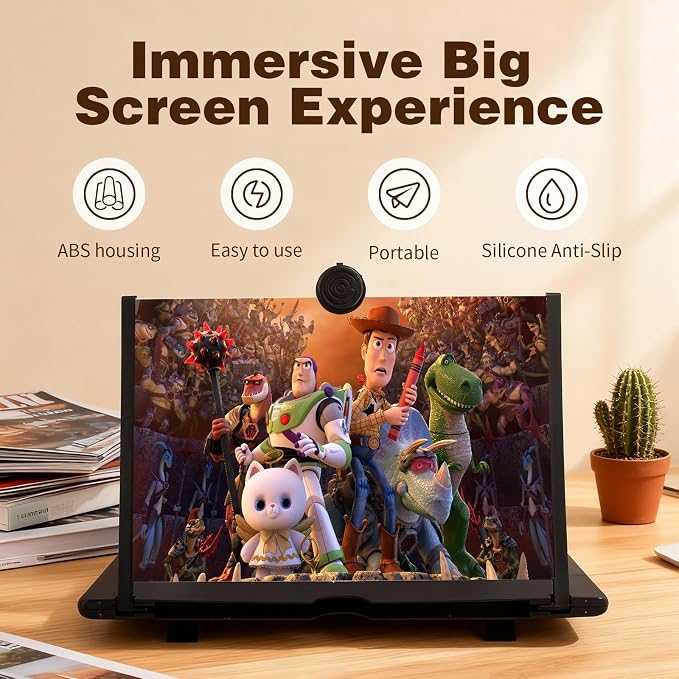 2pc Screen Magnifier Cell Phone Gifts for Men Tech Gadgets Amplifier Mobile Phone Tecnologia para Hombres Futuristic Amplificador De Pantalla para Celular Top Ten for iPhone Hi Def Big Screen