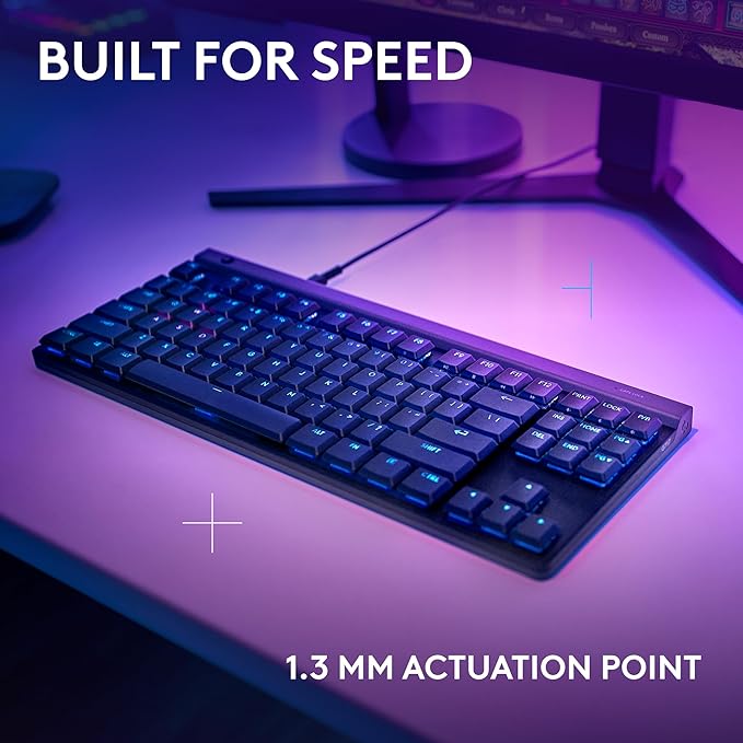 Logitech G515 TKL Gaming Keyboard (Tactile) - Black | Fully customizable, double-shot PBT keycaps, brown switches