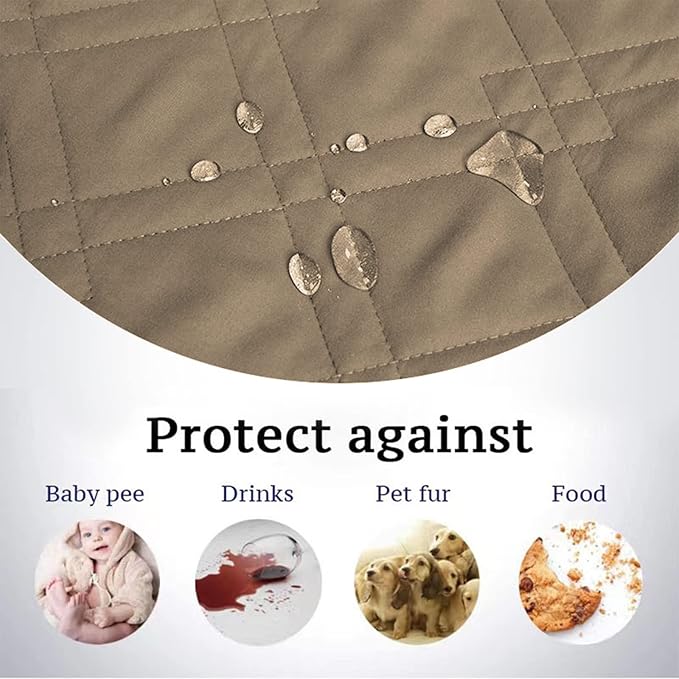Waterproof Dog Bed Covers for Couch Protection, Water-Resistant Soft Dog Pet Blanket Anti-Slip Dog Blanket for Bed, for Furniture Bed Couch Sofa (Taupe,68x82inch)