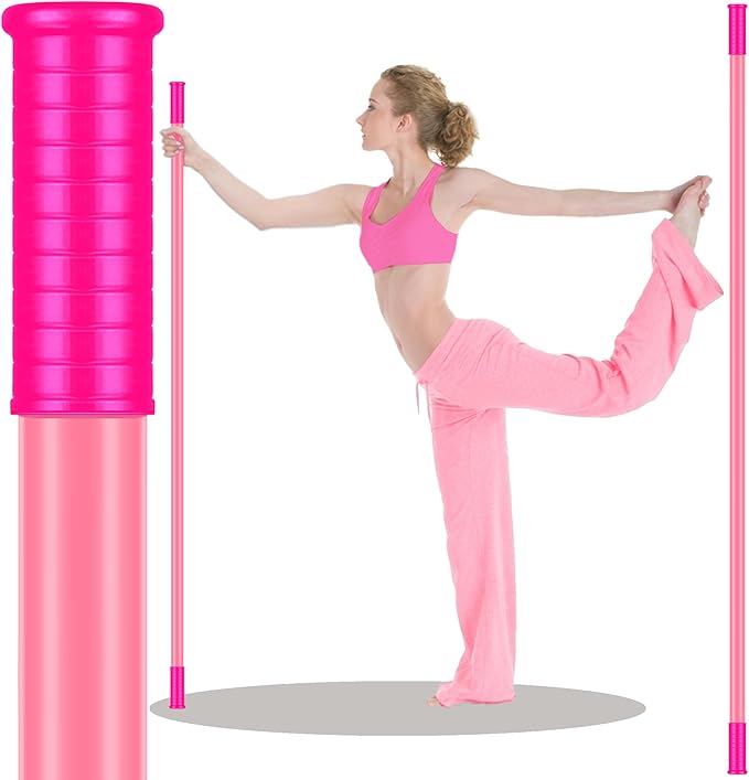 5ft Yoga Stick from Natural Bamboo with Non-Slip Handle-Stretching Stick for Mobility, Flexibility,Exercise,Workout, Physical Therapy,Pilates,Balance Fitness-Access Online Video Guide Without Any Info