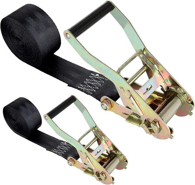 2 Pack 2 Inch Endless Ratchet Strap Heavy Duty 20ft Tie Down Straps Ratchet, 8000 LBS Break Strength, Cargo Ratchet Straps for Motorcycles, Truck, Trailers, Kayaks, Car Roof