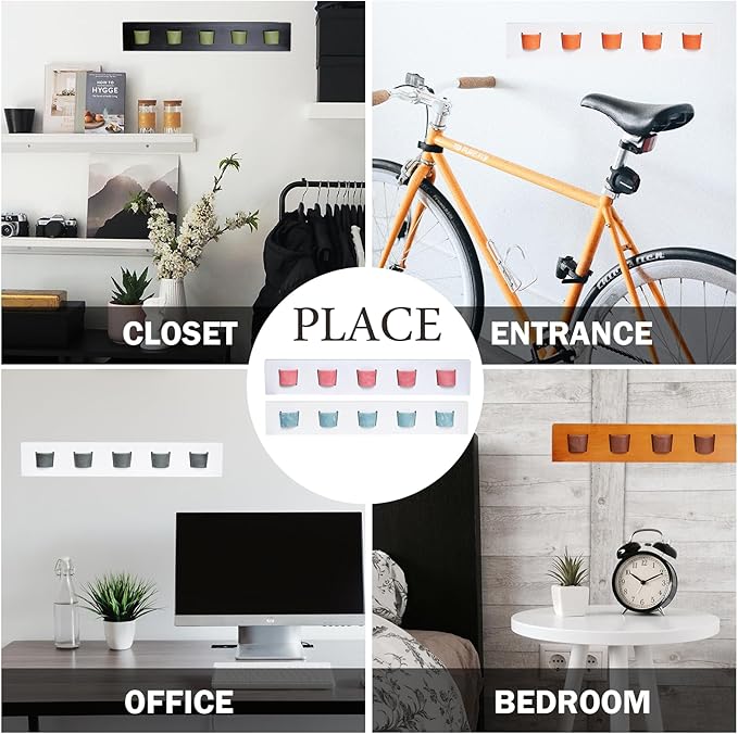 ACOCOFE Sunglass Organizer Wall Mount, Wood Eyeglass Storage Holder, Glasses Rack for Multiple Eyewear Display Men Women (White-brown)