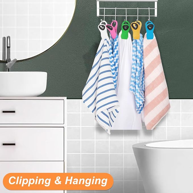 12 Pack Chip Clips, Plastic Magnetic Bag Clips for Food, Clip | Built-in magnets keep notes visible on the fridge, bag clips seal snacks and bread, while food clips suit freezer packages
