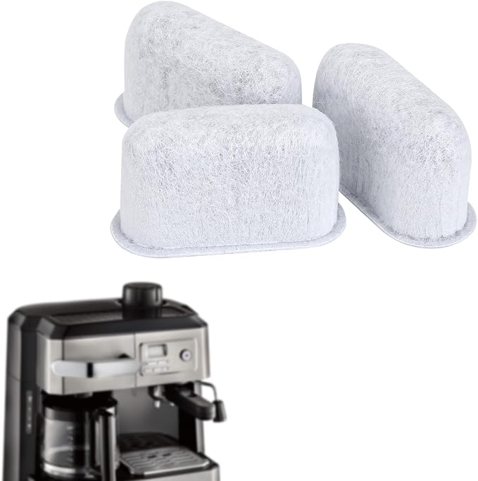 3pcs Coffee Maker Filter Replacement, Water Filter for Delonghi 7313285779 | Activated Carbon Water Filter for Espresso Coffee Machine, Cafe Maker Accessories for Delonghi Compatible with 7313285779