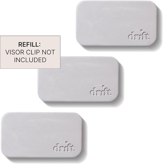 Drift Car Air Freshener - The Original Stone Air Freshener - Car Odor Eliminator - Long Lasting Scent - Metal Clip - Essential Oils - Clean Ingredients - Cabana Scent 3 Pack Refill - NO CLIP INCLUDED