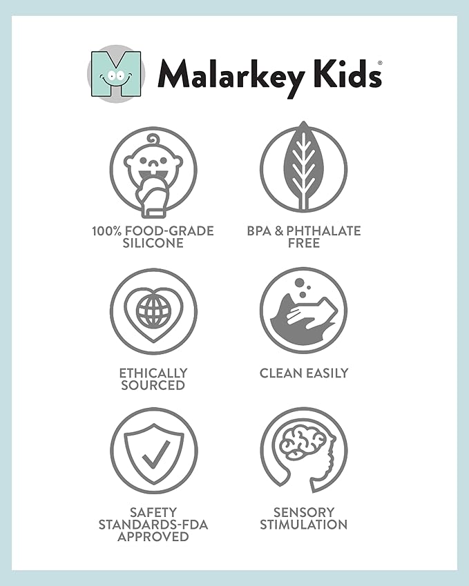 Malarkey Kids Stack N Chew - Mini Cubes Baby Chew Toy Monochrome - Develops Fine Motor Skills, Increases Grip Strength, Stimulates Hand-Eye Coordination (Monochrome)