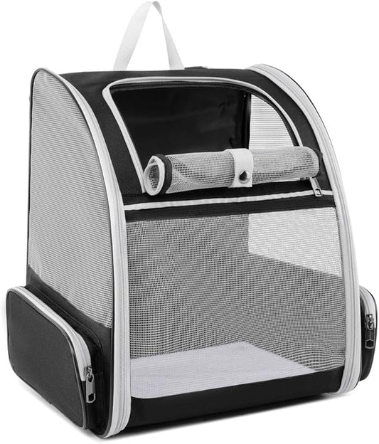 Cat Backpack Dog Backpack Carrier for Small Dogs and Medium Cat up to 15lbs, Travel Pet Carrier for Puppy Kitten Bunny, Cat Dog Carrying Backpack Collapsible (Black)