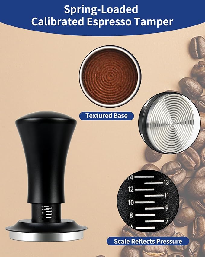 7 Pack 54mm Espresso Accessories – Tamper Station, Coffee Distributor, WDT Tool, Tamping Mat, Dosing Funnel, Brush & Puck Screen – Barista Tools Kit for Espresso Machines at Home or Cafe