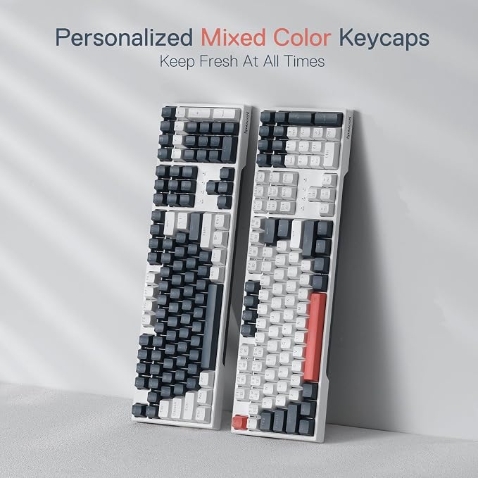 Redragon K668 108-Key Hot-Swap Wired RGB Gaming Keyboard, Extra 4 Hotkeys | Dedicated Shortcut Keys for Mute, Calc & Desktop, Cushioned Noise Dampening for Creamy Thocky Sound, Swap-Ready, PRO Software