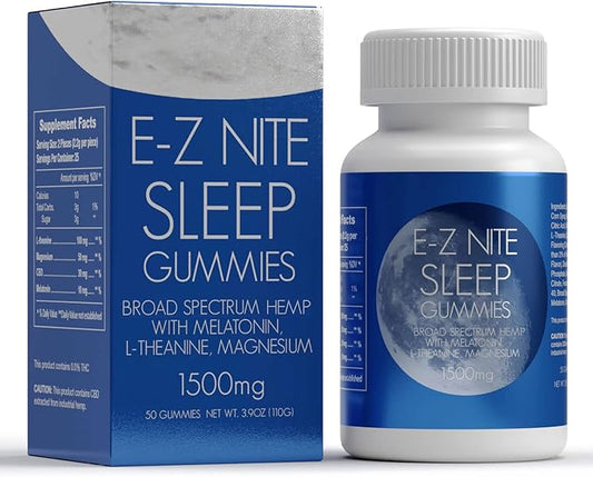 Hemp + Melatonin Sleep Gummies with L-Theanine, Magnesium | Helps You Stay Asleep Longer | Non-Habit Forming Non-GMO, Gluten Free | Strawberry Flavor 50 Count