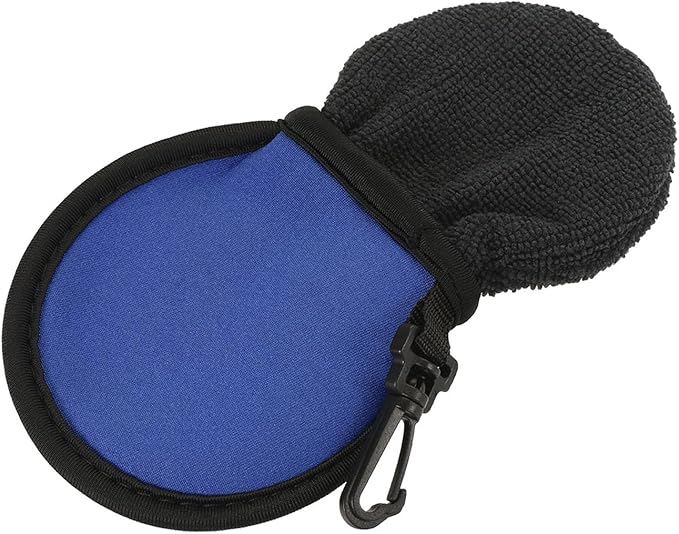 YOKIVE 2 Pcs Portable Golf Ball Cleaner Pouch, Golf Ball Washer Pocket with Clip | Cleaning Golf Balls, Great for Golf Course Exercise (Blue, 4.13x3.94-Inch)