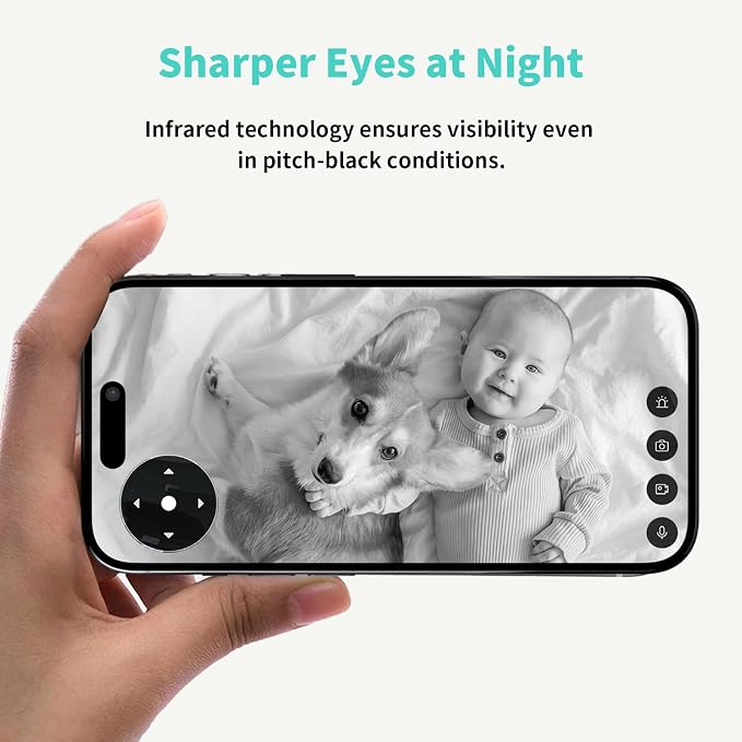 2K Indoor Security Camera, 360�� Pan/Tilt AI Human Pet Motion Security Camera, 2.4/5 GHz Night Vision Camera, 2 Way Audio, Compatible with Alexa Google Assistant (3 Months of Cloud Storage)
