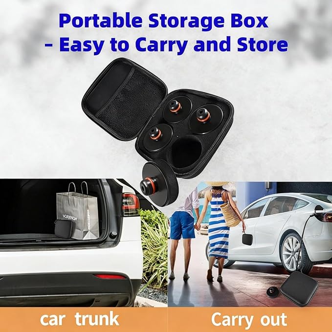 Chirano Lifting Jack Pad for Tesla Model Y with 4680 Battery (Texas Built), Small Size Protrusion, 4 Pucks with Storage Case