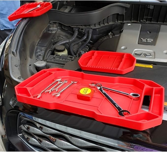 3pcs Large Non-Slip Flexible Silicone Tool Tray, Mechanic Tool Mat, Tool Organizer, Tool Storage, Tool Holder, Grip Mats, No Magnets, Christmas Day Gift for Men, Father’s Day Gift