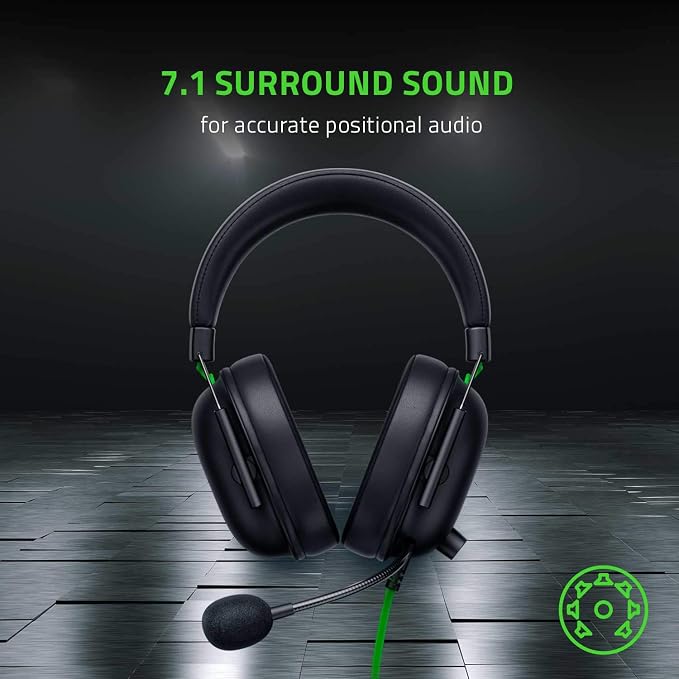 Razer BlackShark V2 X Gaming Headset: 7.1 Surround Sound - 50mm Drivers - Memory Foam Cushion - For PC, PS4, PS5, Switch - 3.5mm Audio Jack - Black | 7.1 Surround Sound, 50mm Drivers, Cardioid Mic, Lightweight, Memory Foam, Noise Isolating Earcups, for...