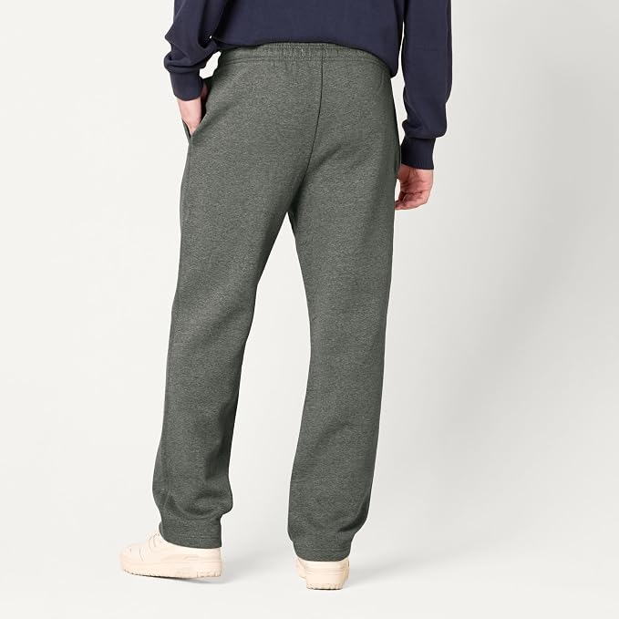 Amazon Essentials Men's Relaxed Straight Leg Fleece Open Bottom Sweatpant (Available in Big & Tall)