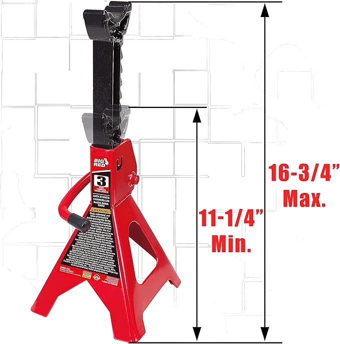 Sunex 6602LP 2 Ton Low Rider Steel Service Jack & BIG RED T43202 Torin Heavy Duty Steel Jack Stands: 3 Ton (6,000 lb) Capacity Car Lifting Stand,1 Pair (Not Suitable for SUV,Truck)