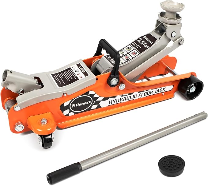 Donext 2.5 Ton Low Profile Racing Floor Jack, Heavy Duty Steel Construction, Lifting Range 3.35"-14.17"