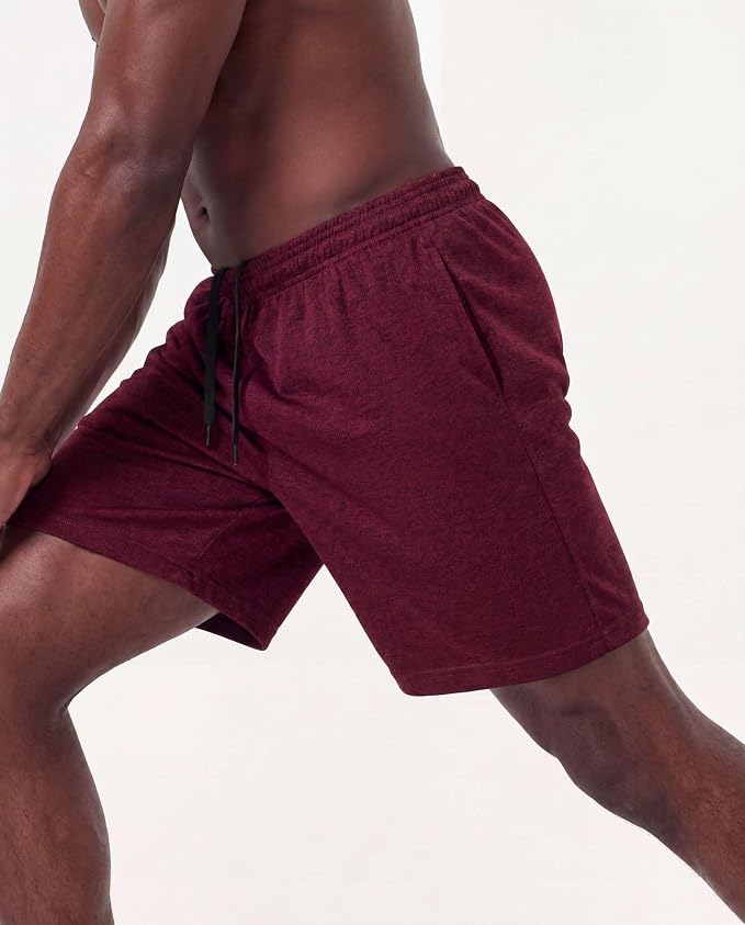 5 Pack Men's Mesh Shorts Athletic Basketball Sports Gym Workout Pockets | Cooling Moisture-Wicking, 9", Long, Quick-Dry, Breathable, Elastic Drawstring Waistband. Running, Exercise, Soccer, Training.