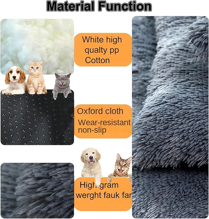 Dog Crate Mat, Dog Bed for Large Dogs, Comfy Fluffy Kennel Pad Anti-Slip for Dog beds & Furniture, Quilted Dog Bed for Pets for Medium/Small Dogs Cats (Color : Gray 1, Size : 43x29)