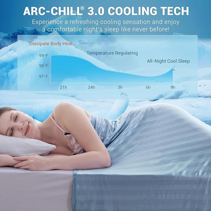 Elegear Double-Sided Cooling Blanket for Hot Sleepers, Queen, Arc-Chill 3.0 | Q-Max>0.5 Cooling Fabric, Absorbs Heat to Keep Body Cool, Breathable Summer Blankets for Night Sweats & Menopause, 79"x86"