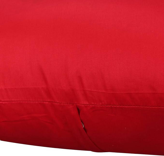 Thmyo 4-Pack 100% Cotton Comfortable Solid Decorative Throw Pillow Case Square Cushion Cover Pillowcase Sublimation Blank Pillow Covers DIY Throw Pillowcase for Couch Sofa Bed(18x18 inch/45x45cm,Red)