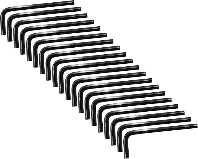 Piutouyar 4mm Hex Key Wrench, 20pc L-Shaped Allen Key Set, Black