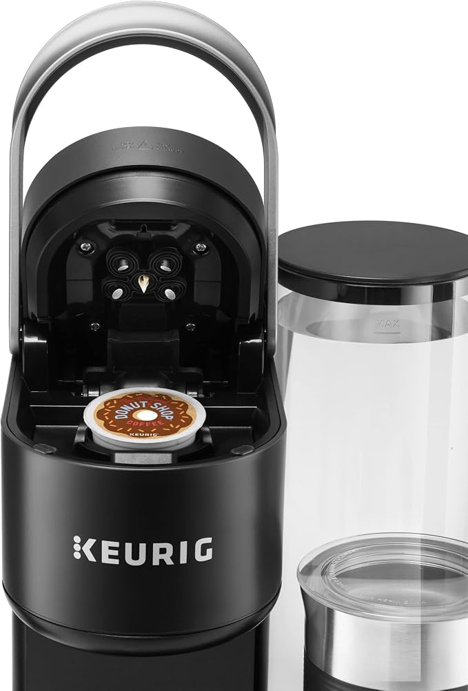 Keurig K-Café SMART Single Serve Coffee Maker with WiFi Compatibility, Latte and Cappuccino Machine with Built-In Frother, 6 Brew Sizes, Black | WIFI Brewid Smart Brewing, Built-in Milk Frother for Lattes and Cappuccinos, 6 Brew Sizes, K-Cup Pod Compat...