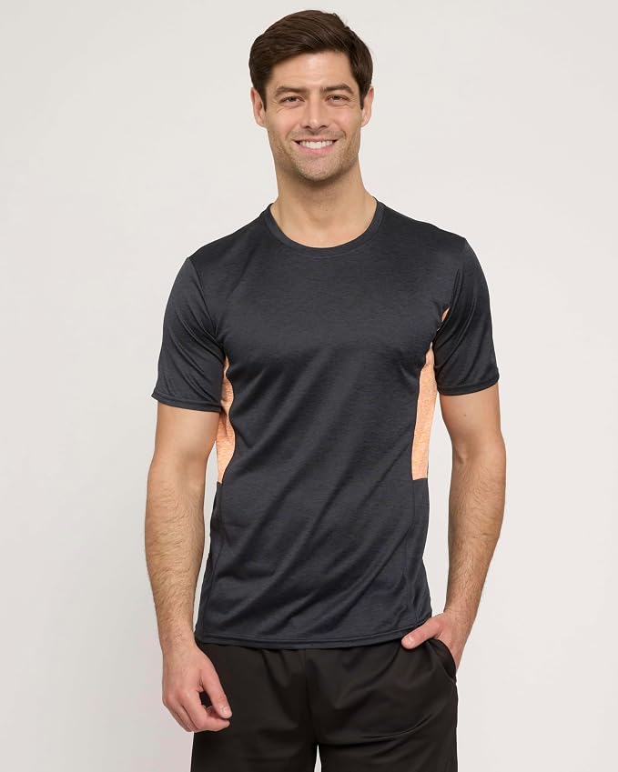 5 Pack Men's Dry Fit Short Sleeve T-Shirt Gym Workout Athletic Running Tee | Cooling, Moisture-Wicking, Crew Neck, Quick-Dry, Breathable, Active, Exercise, Fitness, Basketball, Cycling, Hiking, Tennis