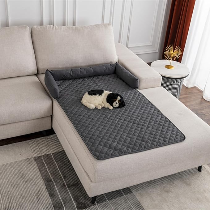 Dog Bed Cover & Couch Protector - Anti-Slip & Waterproof Pet Pad, Cozy Nest for Dogs, Ideal for Sofa, Bed & Car Seat Cushion - Furniture Protector Coffee S