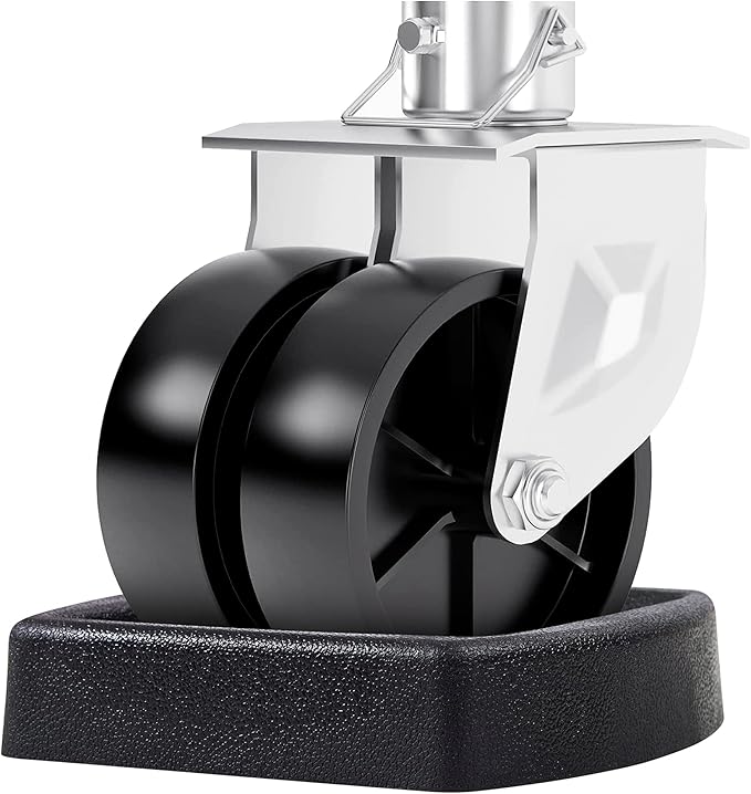 LEORAY Jack Wheel Chock, Reinforced Rubber Jack Caster Wheel Dock for Caravans and Trailers (Dual Wheel)