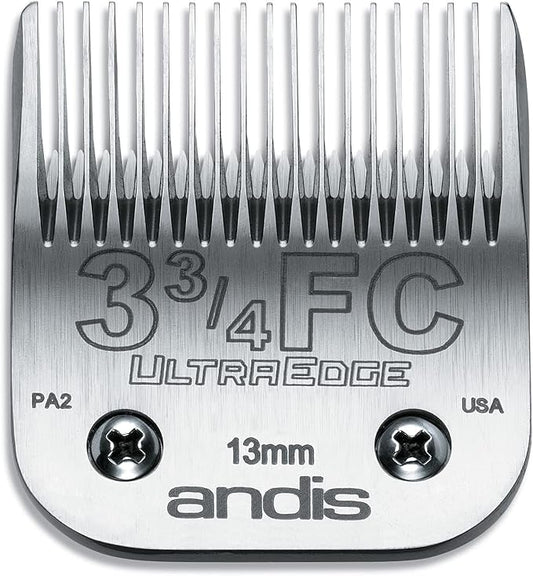 Andis 64135 UltraEdge Detachable Blade Size 3-3/4 FC – Carbon Steel Dog Clipper Blade, 1/2" Cut Length, Professional Grooming Performance