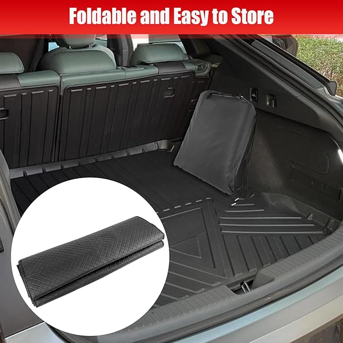 Rolling Creeper Mat with Storage Bag, 60''x28'' Portable Mechanic Mat for Working Under Car, Foldable Magic Creeper Rolling Mat for Low Clearance, Auto Repairing Tool for Working on the Ground