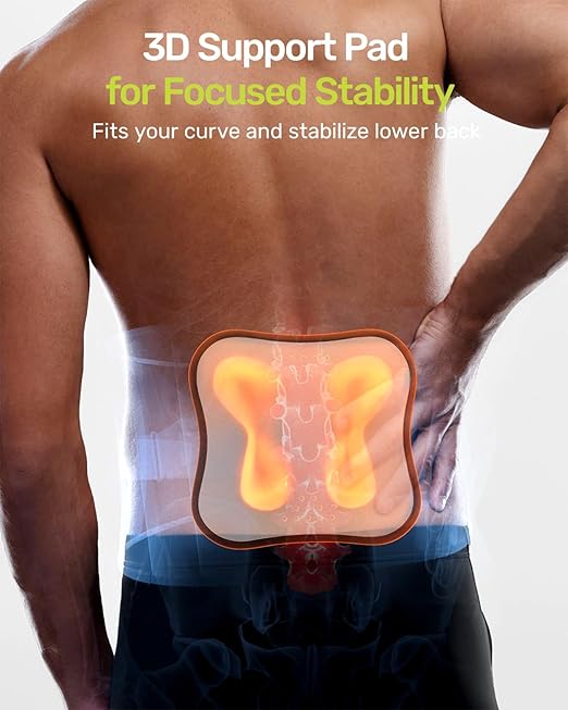 Back Brace for Lower Back for Women Men, Elastic Back Support Belt with 8 Stays for Lifting at Work, Breathable Soft Lumbar Support, Blue XXL