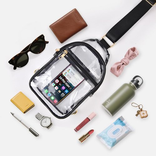 Clear Bag by [Brand Name] - Stadium Approved Crossbody Purse with Front Pocket for Concerts & Festivals