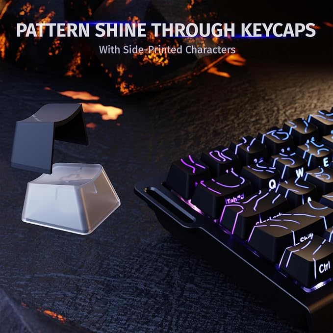 ATTACK SHARK X68HE RT Mechanical Gaming Keyboard 60% Wired TKL-BlackContour | Adjustable Actuation,Hall Effect Magnetic Switch,8KHz Polling Rate,RGB Backlit,Top Mount,Side Printed Keycap for PC Mac Gamer