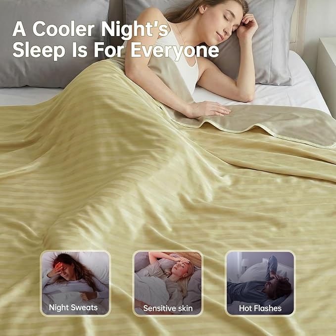 Guohaoi Cooling Blanket for Hot Sleepers and Night Sweats 90"x108" King | Arc-Chill Q-Max >0.5 Cool Fiber,100% Oeko-Tex Certified Lightweight Summer Blanket for Travel/Outdoor Ultra Cold Breathable