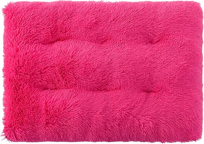 Dog Crate Mat, Dog Bed for Large Dogs, Comfy Fluffy Kennel Pad Anti-Slip for Dog beds & Furniture, Quilted Dog Bed for Pets for Medium/Small Dogs Cats (Color : Rose, Size : 48x33)