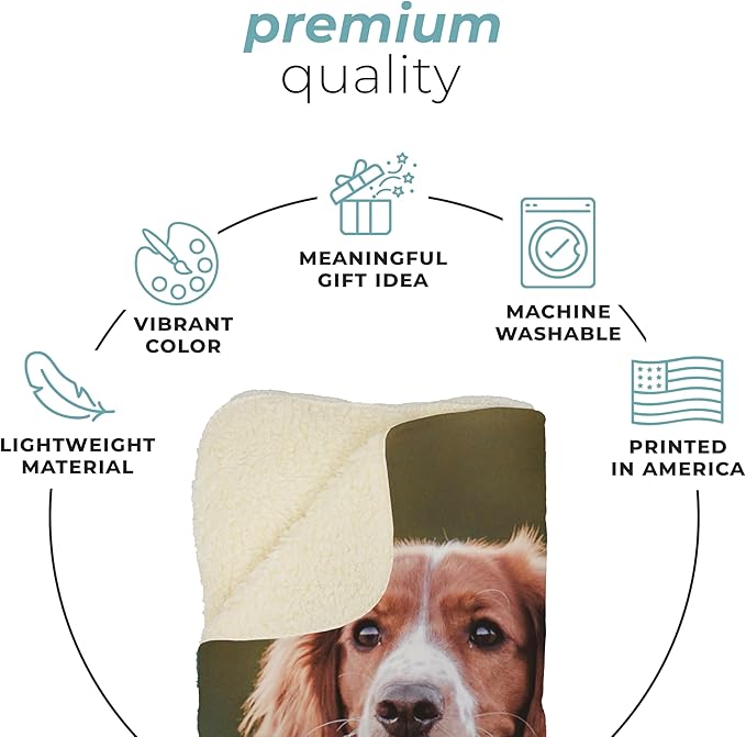Prints Next Day – Custom 30" x 40" Fleece Pet Lightweight Blanket with Multi-Photo Upload - Personalized with Pet Lightweight's Name - Gift for Dog or Cat Owners - Printed in America