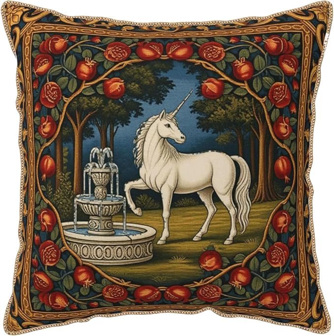 Vintage Horse Floral Velvet Pillow Covers 16x16 Inch Tapestry Art Flowers Throw Pillows for Couch Cushion Covers Pillowcase European French Country Pillow Cases for Sofa Bed Bedroom