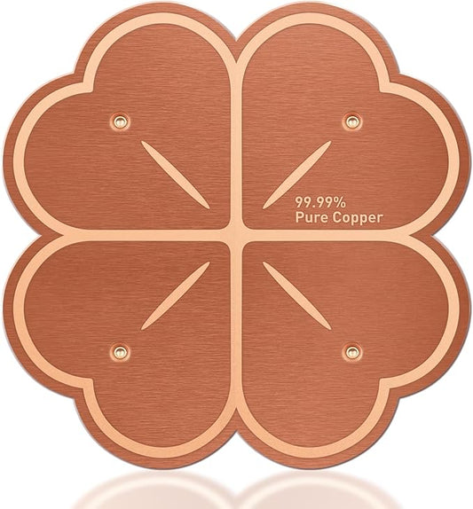 Bird Bath Copper Disk,Four-Point Support Design 99.99% Pure Copper Cleaning Disk 1 mm Thick Universal fit for Outdoor Bird Baths, Physical Safe Providing Clean Water for Bird Bowls All-Season