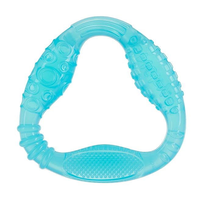 Nuby Comfy Gums Teething Toy - Textured Silicone Baby Teether Toy - 3+ Months - Blue