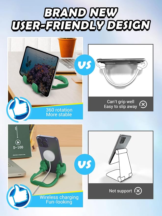 Stocking Stuffers for Teens Boys Girls Cell Phone Holder Mens Women Gifts | Thumbs Up Phone Stand, Gifts for Adults Kids Teenager Children Husband Wife Dad Mom, Cool Gadgets, Santa Gift for Christmas