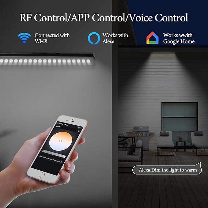 Smart Wall Washer Light 6CCT Adjustable Color Temperature & Dimmable 1%-100%, Super Bright LED Bar Light with Smart APP Control, Waterproof IP65, Timer & Remote for Indoor/Outdoor Decor