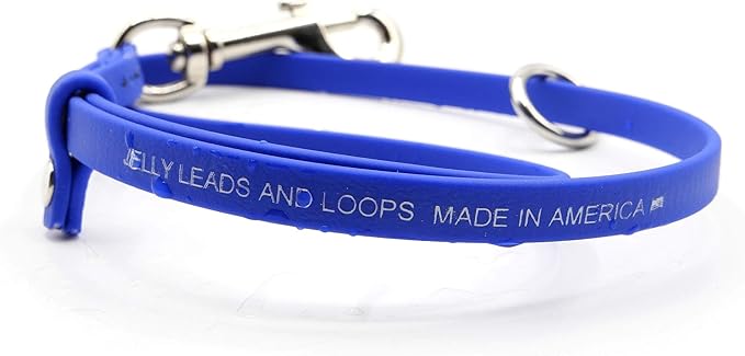 Jelly Pet Grooming Loops 3/8'' x 18'' W/Ring (Teal) | Made in The USA