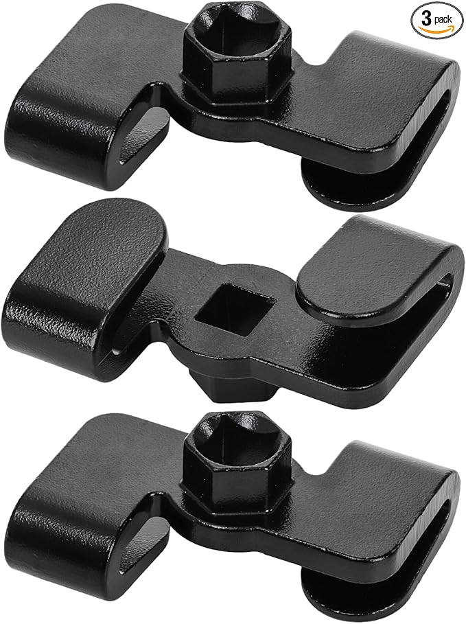 Hedume 3 Pack Universal Wrench Extender Adapter for 1/2 Inch Drive Breaker Bars/21 mm Hex Drive, Wrench Extension Tool for Cheater Bar, Extend Wrenches Tool to Leverage over Stubborn Nuts, Bolts