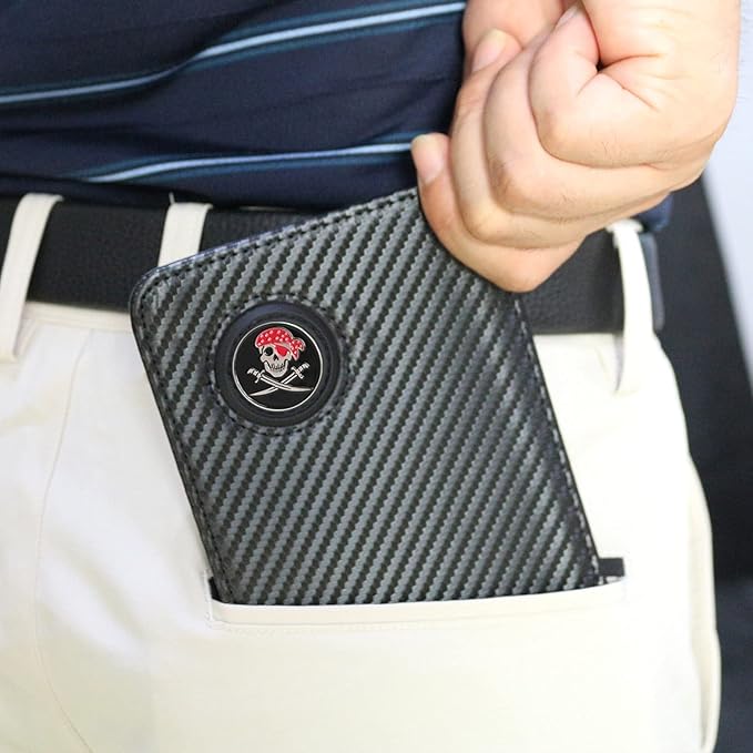Golf Scorecard Holder Yardage Book Cover with Golf Ball Marker and A Free Pencil 4.5 × 7.5 inches Multi-Color