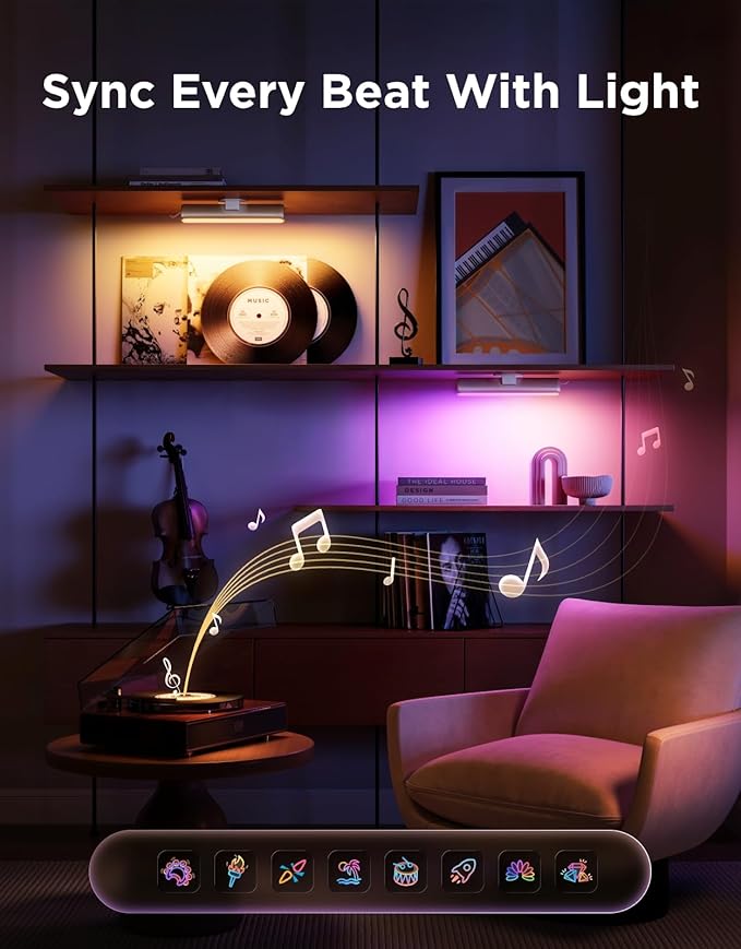 Govee Smart Light Bar, RGBICWW TV Lights for Living Room, Gaming, Silver | Compatible with SmartThings, Matter, Alexa, LED Light Bar with Scene and Music Modes for Living Room, Gaming, PC, App Control