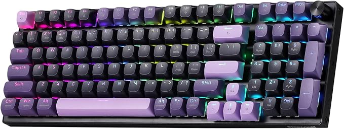 Redragon K740 PRO Wireless RGB Gaming Keyboard, Aluminum Base & Knob, 95% | Rock-Solid Metal Build, Multi-Function Control Wheel, Creamy Custom Switch, Swap-Ready Socket, Fade-Resistant PBT Keycap