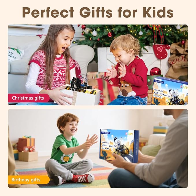 Robotics Kit for Kids Ages 8–12 12-16, ACEBOTT Smart Robot Car Kit with 3MP Camera, STEM Toys for Boys Compatible with Arduino & Scratch,App & Remote Control,STEM Gift for Boys, Girls,Teens and Adults